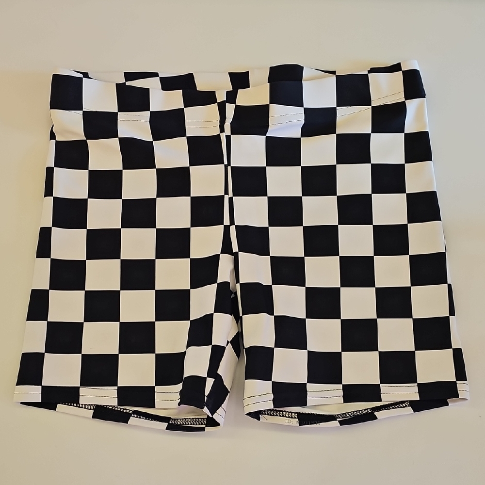 Checkered Black and White Shorts RevMatch Clothing Co Medium